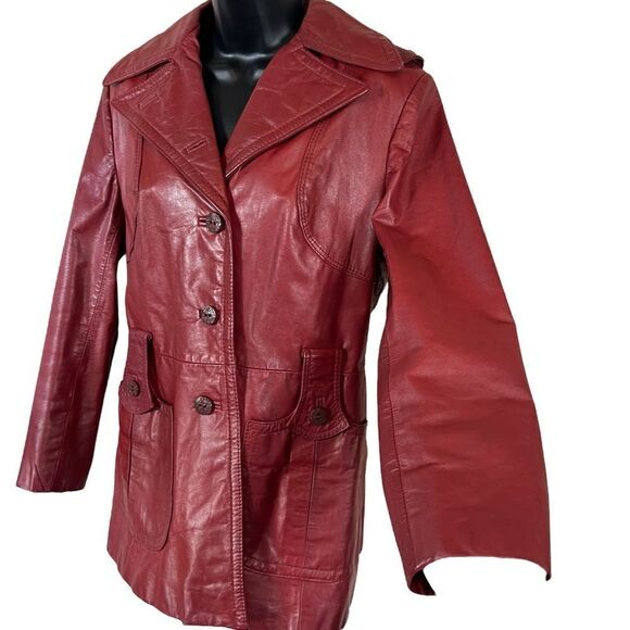 Vintage TFC Red Leather Jacket - Picture 16 of 16